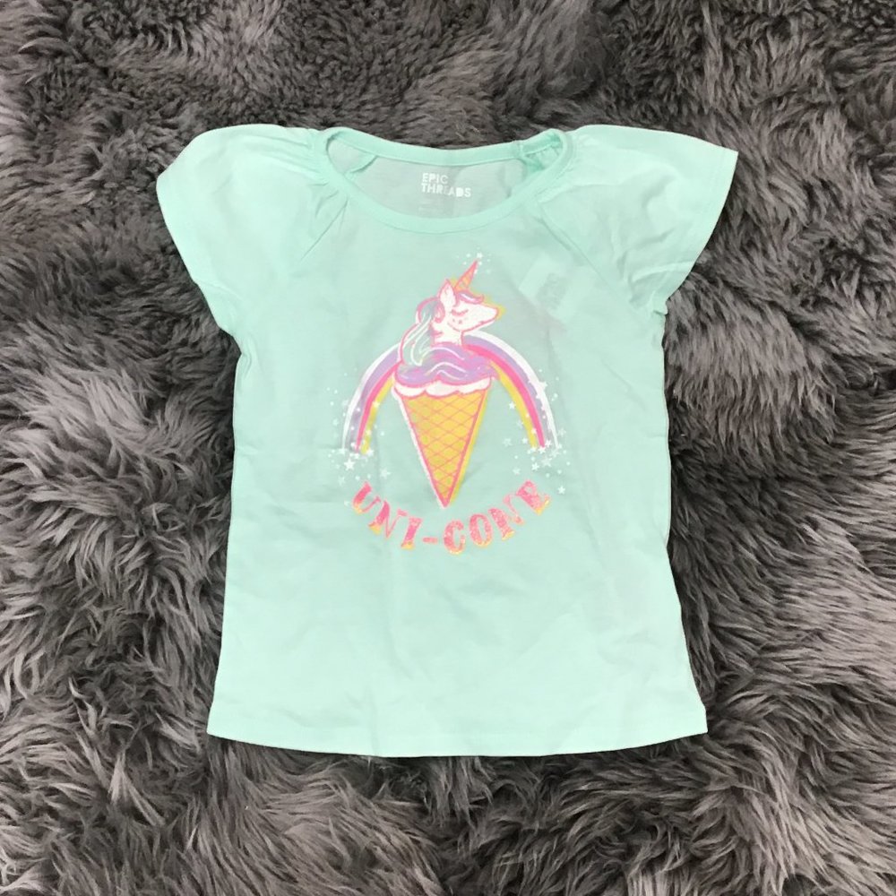 Epic Threads | Girl's " Uni-Cone" T-shirt | Light Blue | Various Sizes